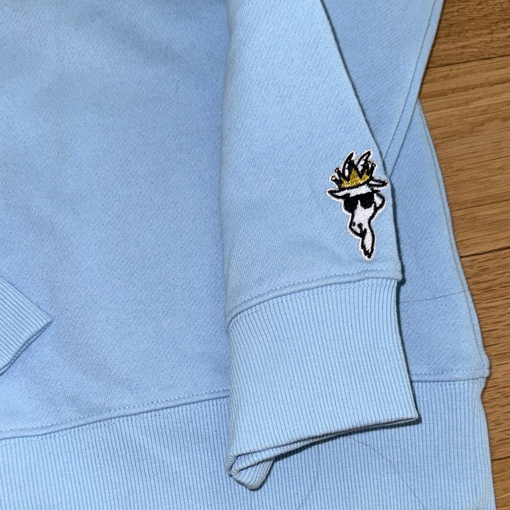 GOAT USA BRAND NEW Light Blue Men's Sweatshirt Sz Sm - Picture 6 of 13